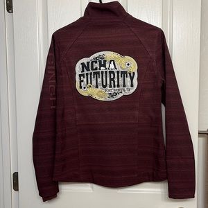 Woman’s Cowgirl Cinch Aztec printed purple NCHA Jacket